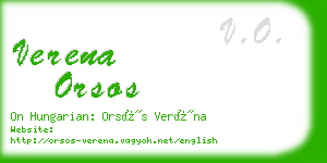 verena orsos business card